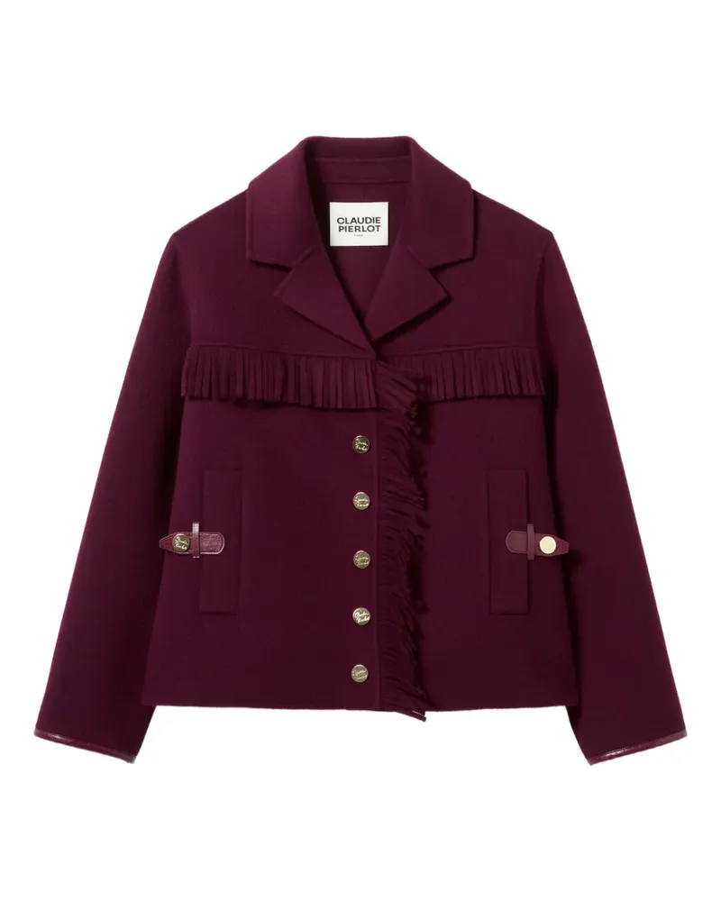 Claudie Pierlot Mantel mit Fransen - Violett Violett