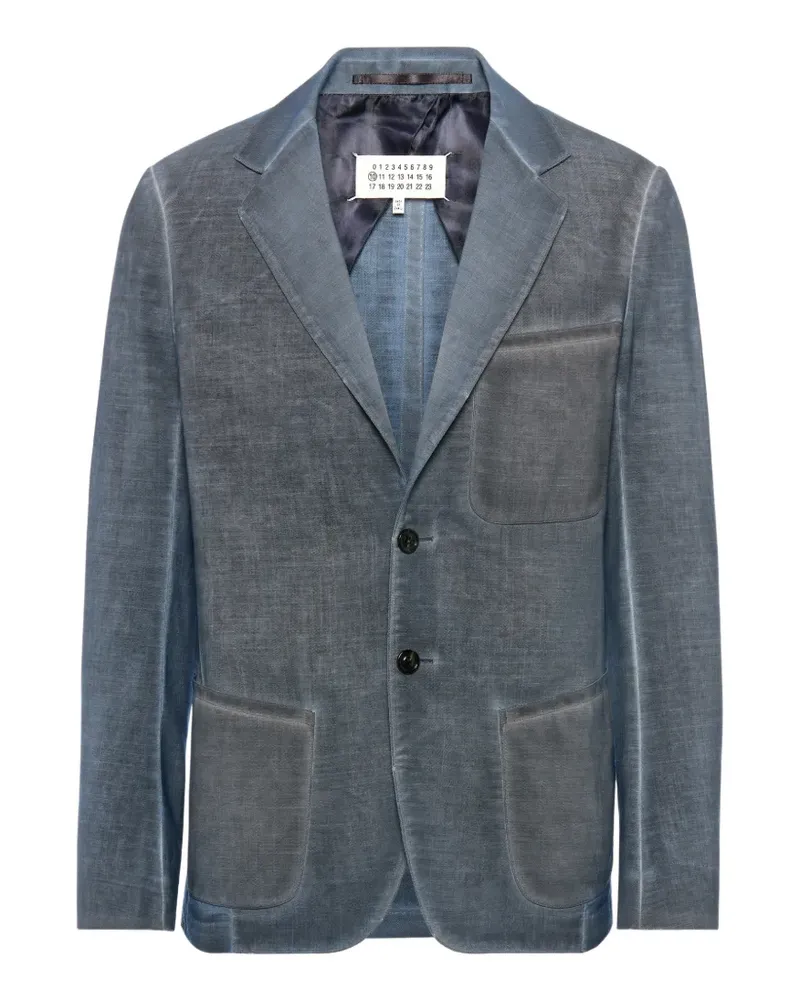 Maison Margiela double-dyed single-breasted blazer - Blau Blau