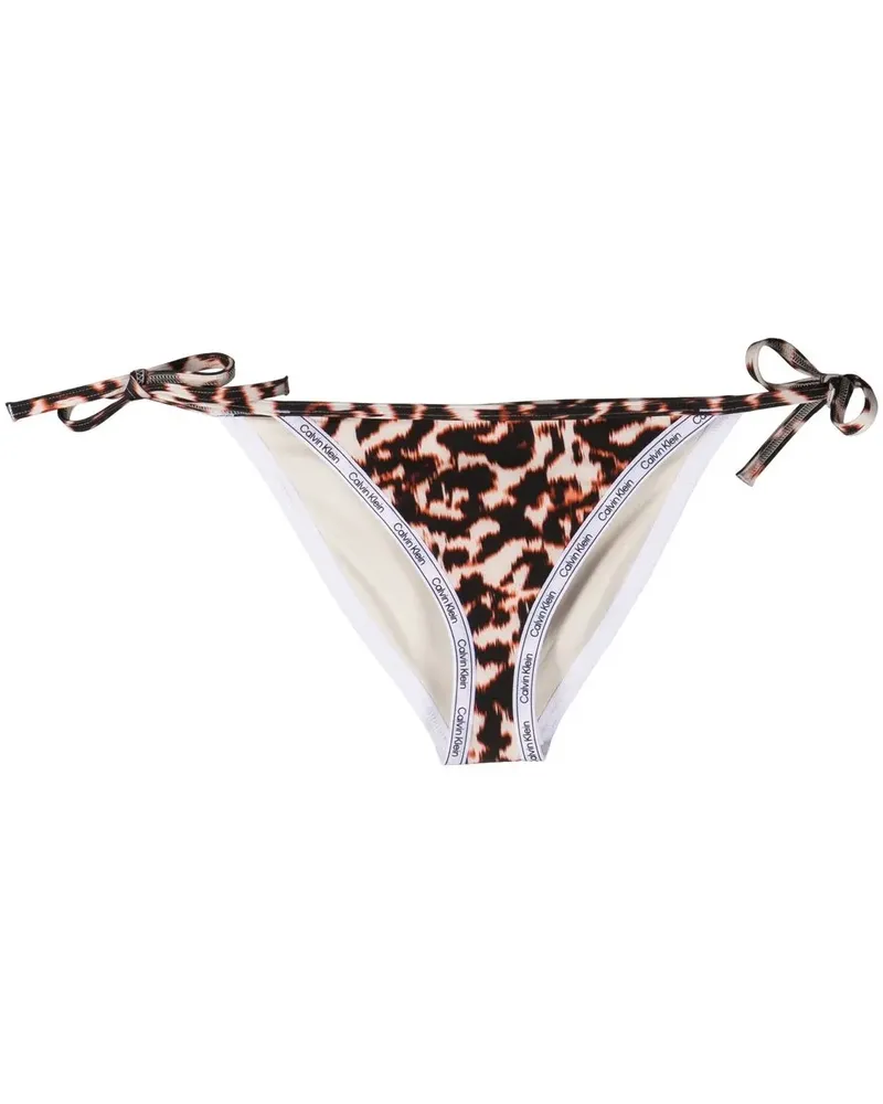 Calvin Klein Bikinihöschen mit Leoparden-Print - Nude Nude