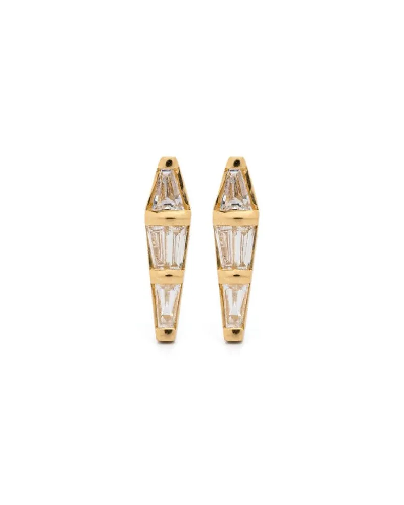Nikos Koulis 18kt Spectrum Gelbgold-Creolen mit Diamant Gold