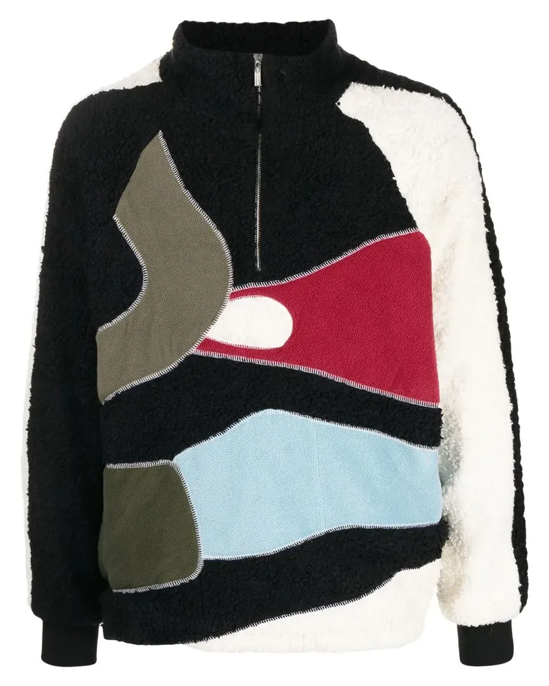 Bethany Williams Fleecejacke mit kurzem Reißverschluss - Schwarz Schwarz