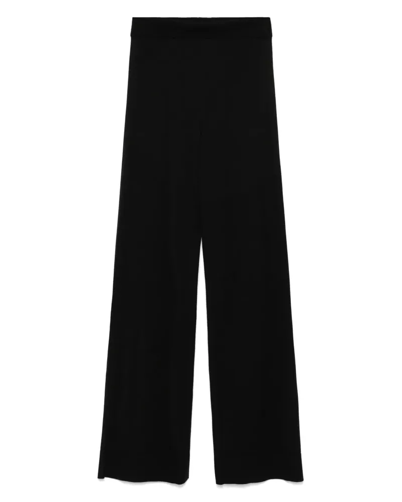 Totême Strickhose mit weitem Bein - Schwarz Schwarz