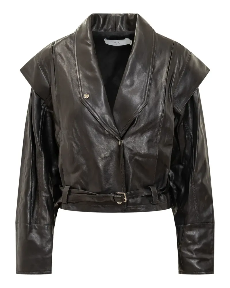 IRO Yukito belted leather jacket - Braun Braun