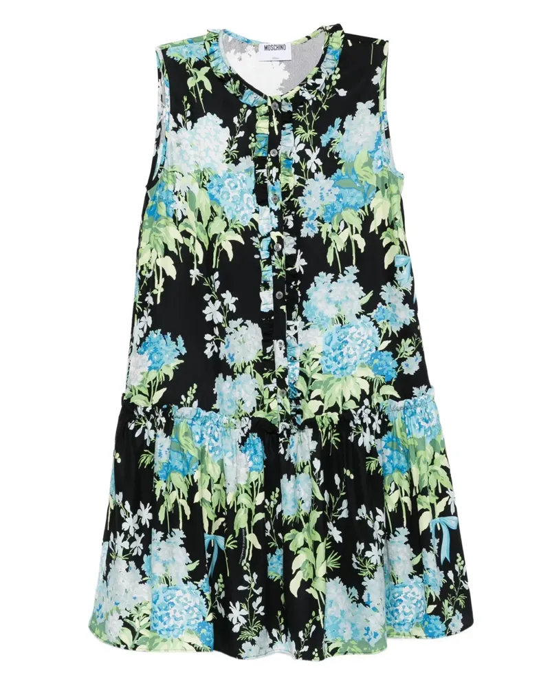 Moschino Gerüschtes Minikleid - Schwarz Schwarz
