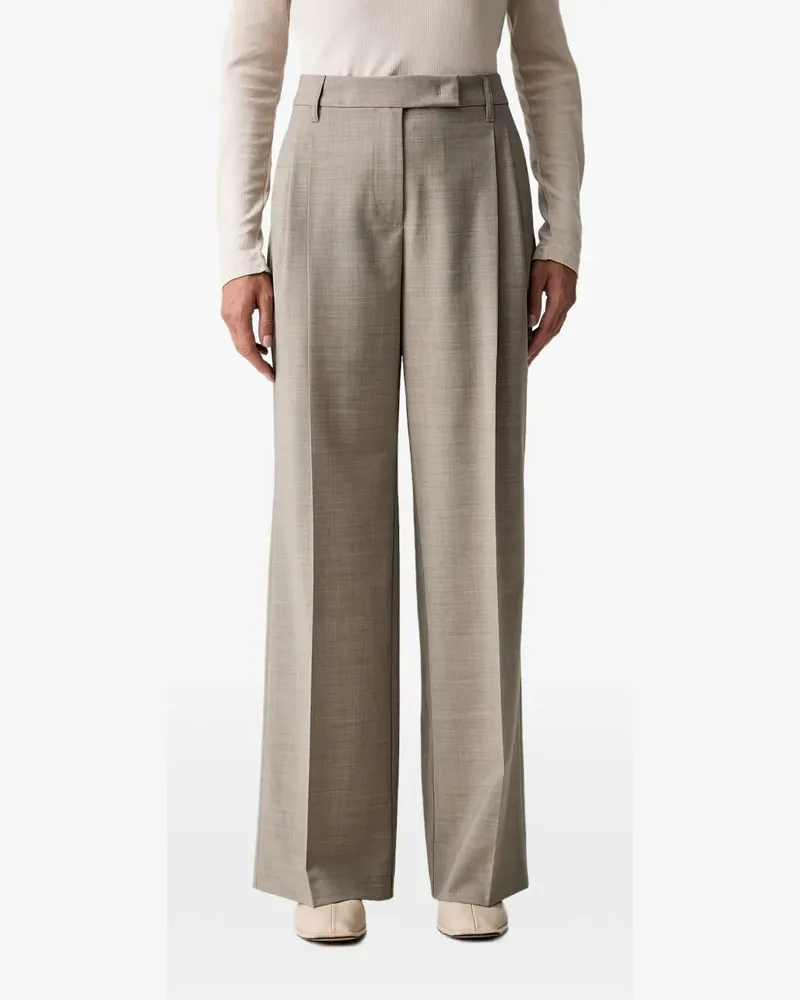 Marc O'Polo Wide-Leg-Hose mit Bundfalten - Nude Nude