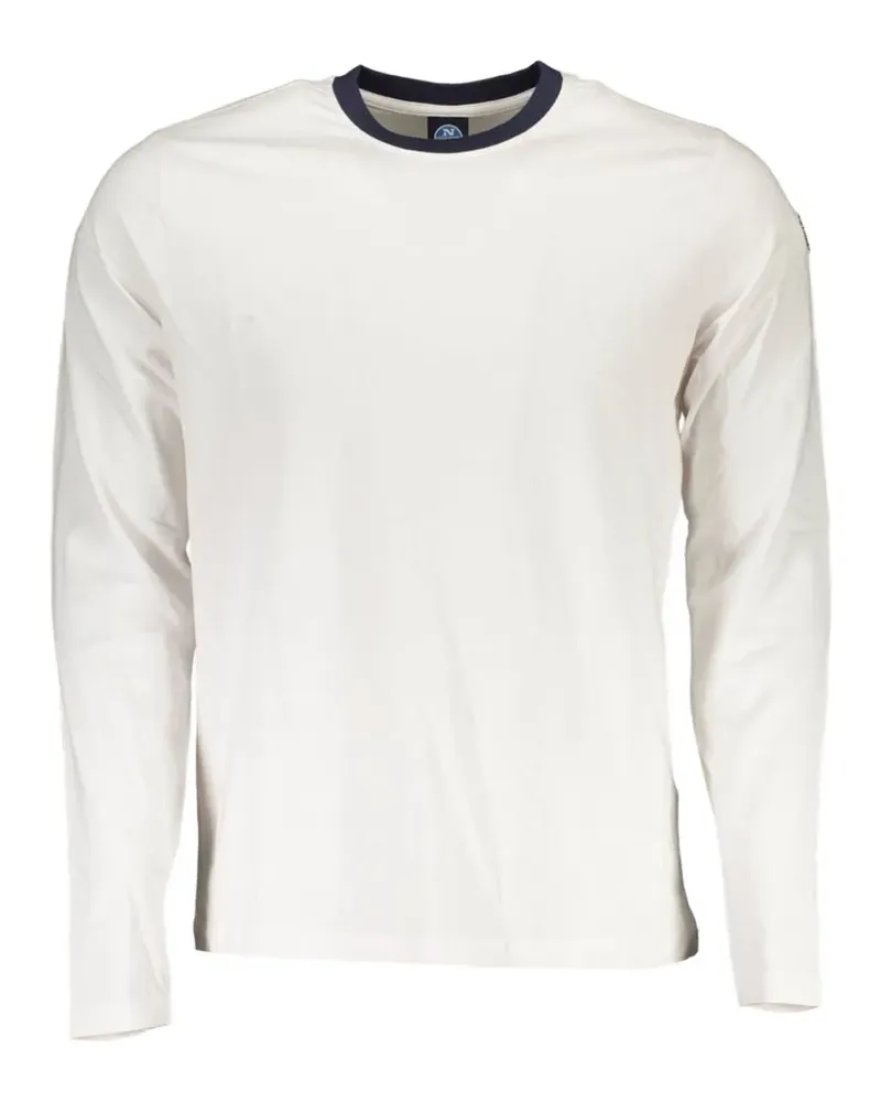North Sails Langarmshirt mit rundem Ausschnitt - Weiß Weiß