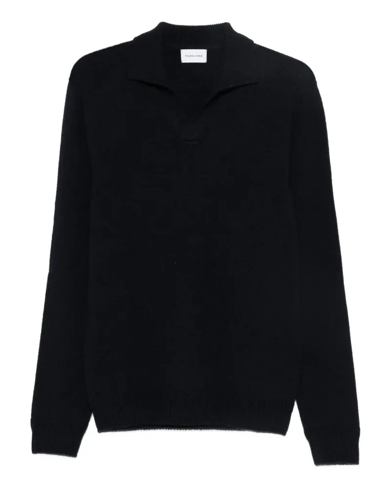 Scaglione Pullover mit Kragen - Blau Blau