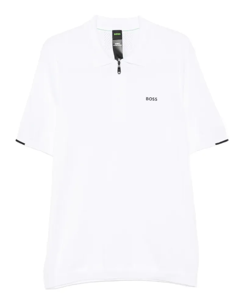 HUGO BOSS Ever-X Poloshirt mit Reißverschluss - Weiß Weiß