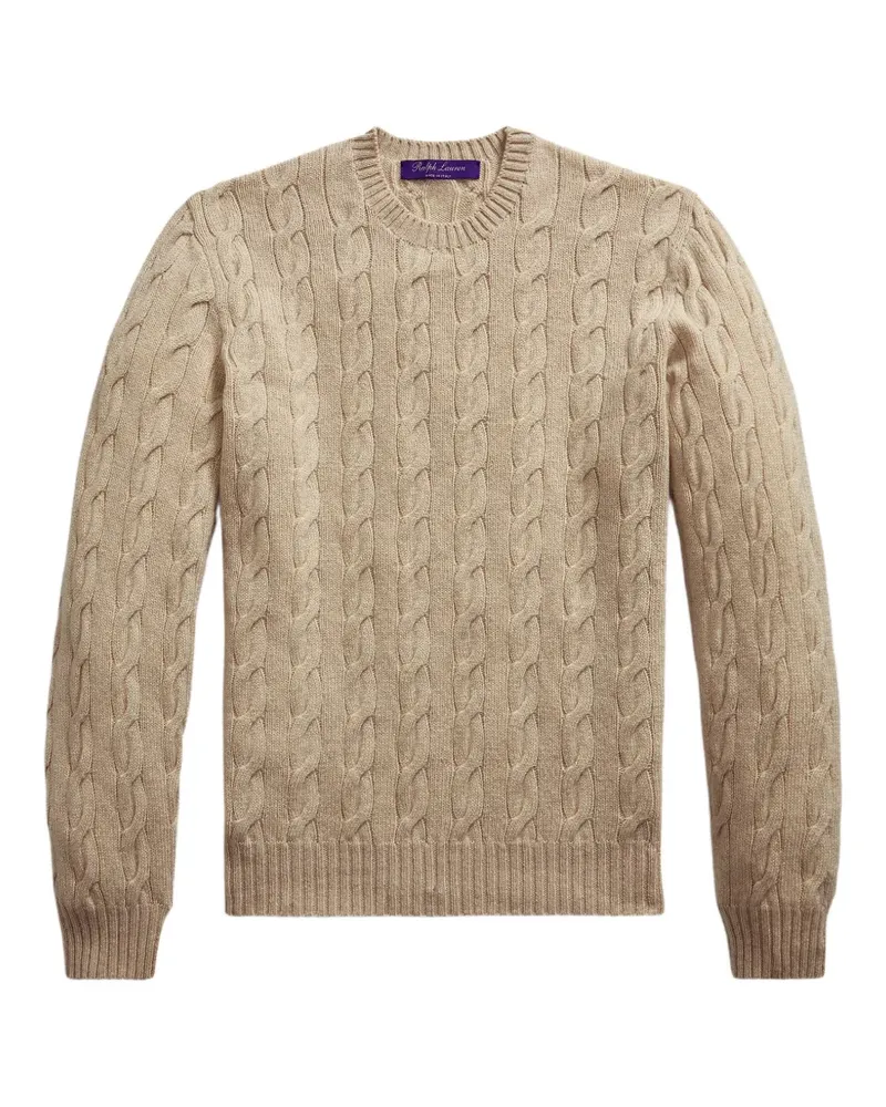 Ralph Lauren Kaschmirpullover mit Zopfmuster - Nude Nude