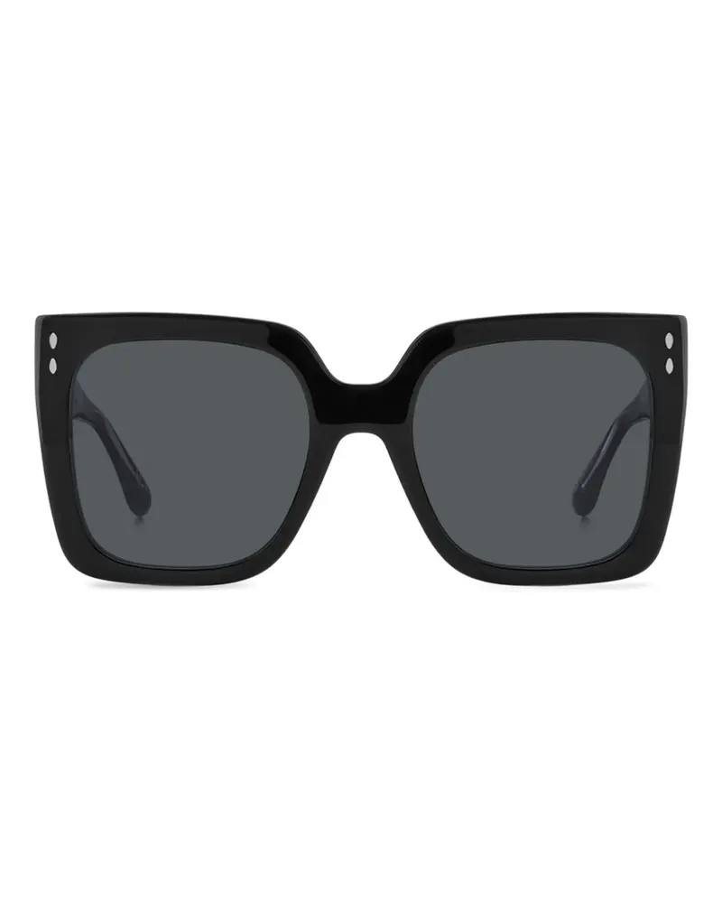 Isabel Marant Sonnenbrille mit eckigem Gestell - Schwarz Schwarz