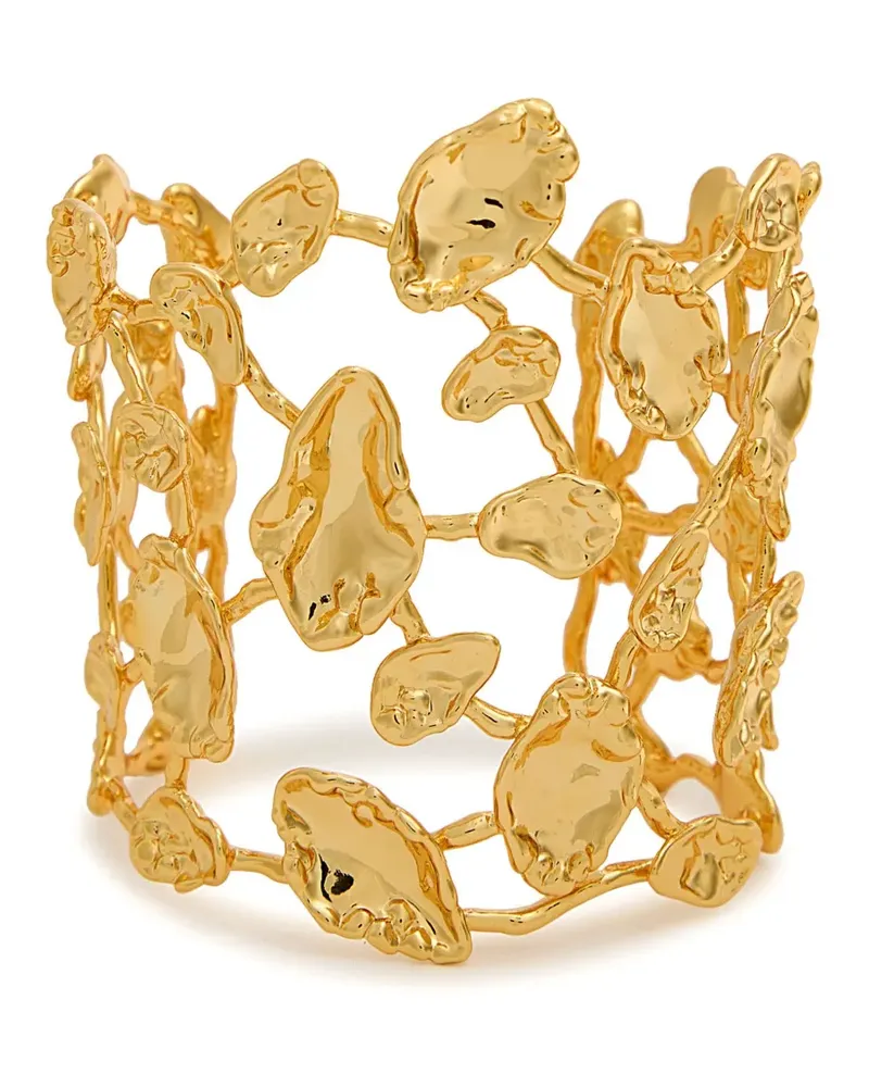 Alexis Bittar Brut Mosaic hammered open-work cuff bracelet - Gold Gold