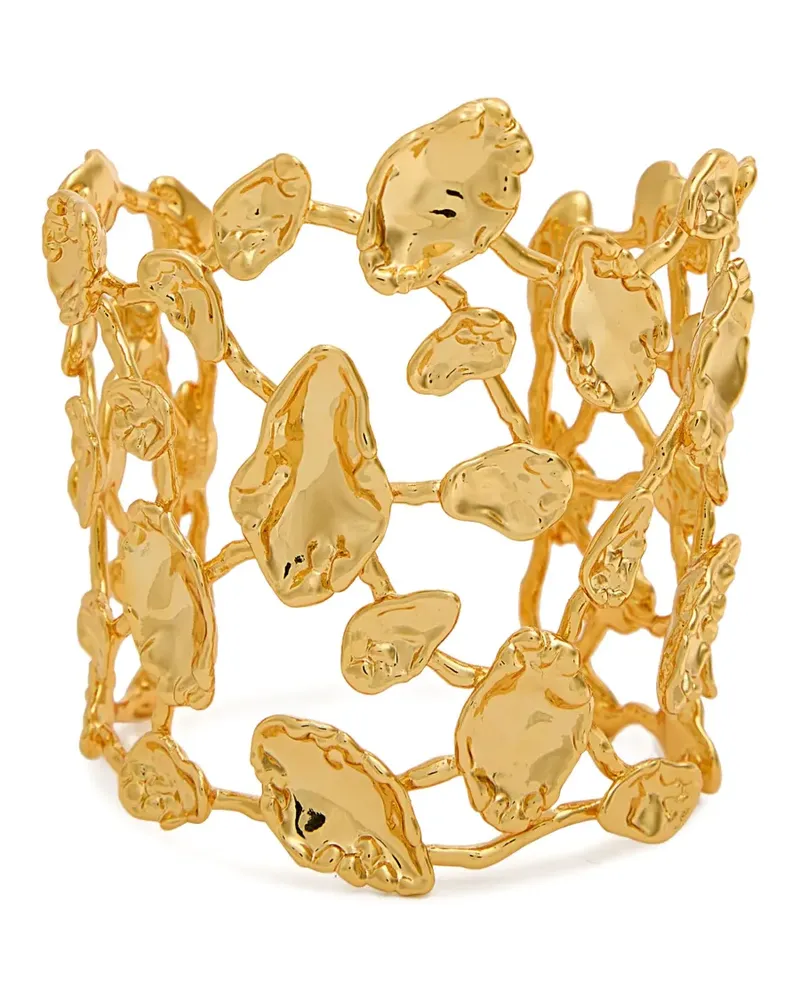 Alexis Bittar Brut Mosaic hammered open-work cuff bracelet - Gold Gold