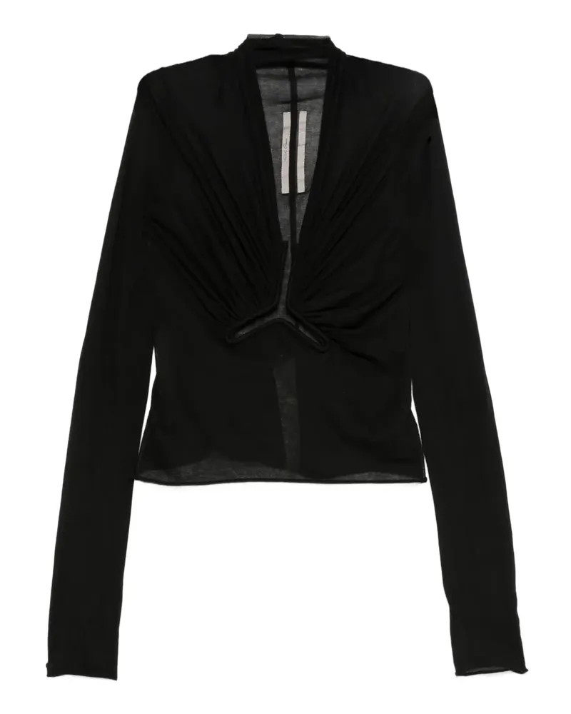 Rick Owens Langarmshirt mit Cut-Out - Schwarz Schwarz