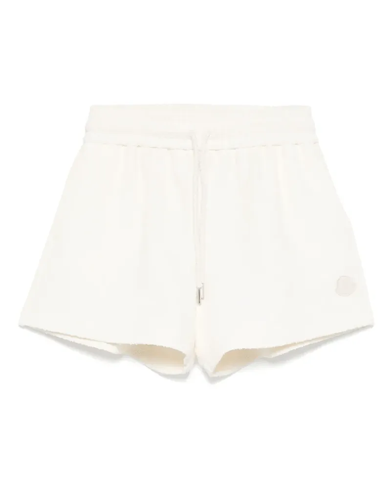 Moncler Shorts mit Logo-Patch - Weiß Weiß