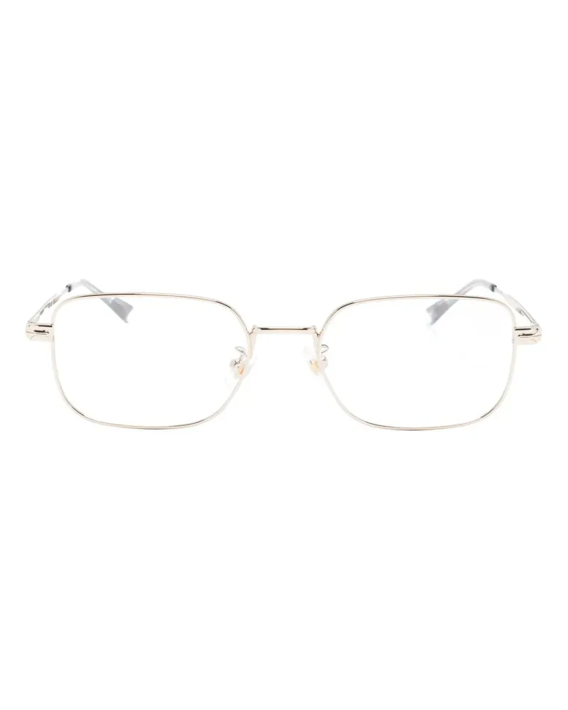 Montblanc Eckige Brille mit Glanzoptik - Gold Gold