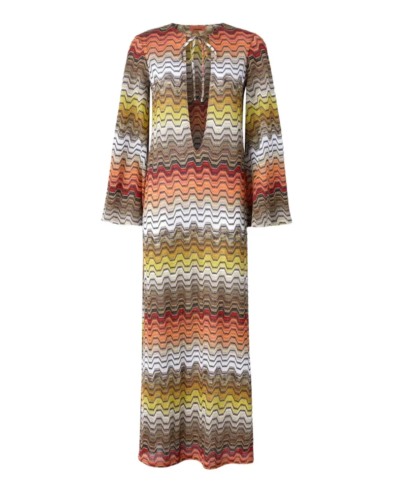 Missoni Maxikleid mit Zickzackmuster - Nude Nude