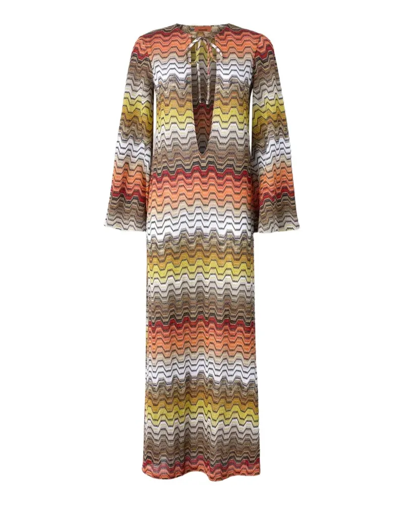 Missoni Maxikleid mit Zickzackmuster - Nude Nude