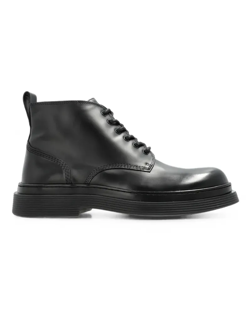 AMI Paris Bikerstiefel mit Schnürung - Schwarz Schwarz