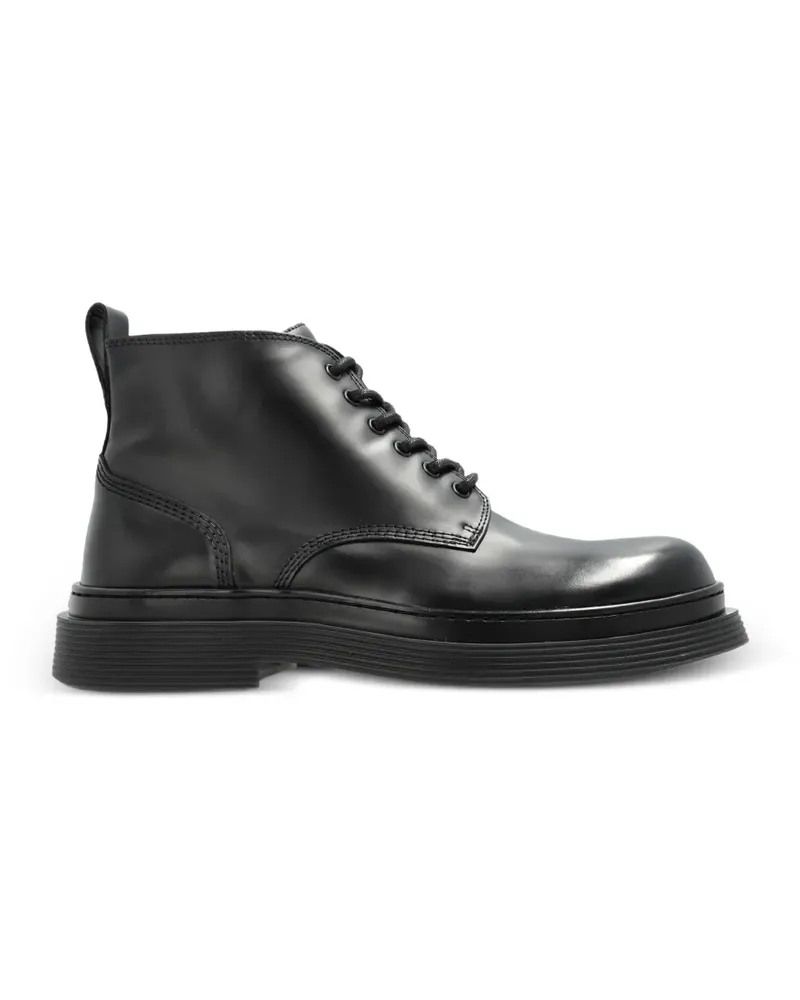AMI Paris Bikerstiefel mit Schnürung - Schwarz Schwarz