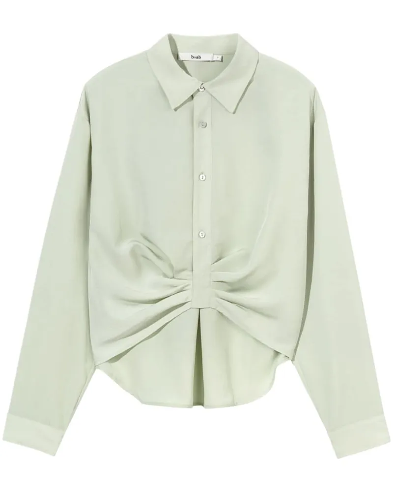 b+ab Gerafftes Langarmshirt - Grün Grün