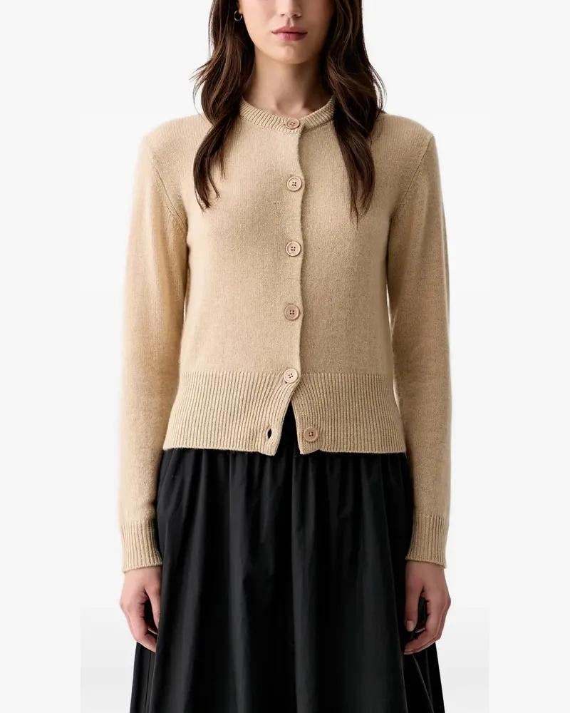 JOOP! Geknöpfter Cardigan mit geripptem Saum - Nude Nude
