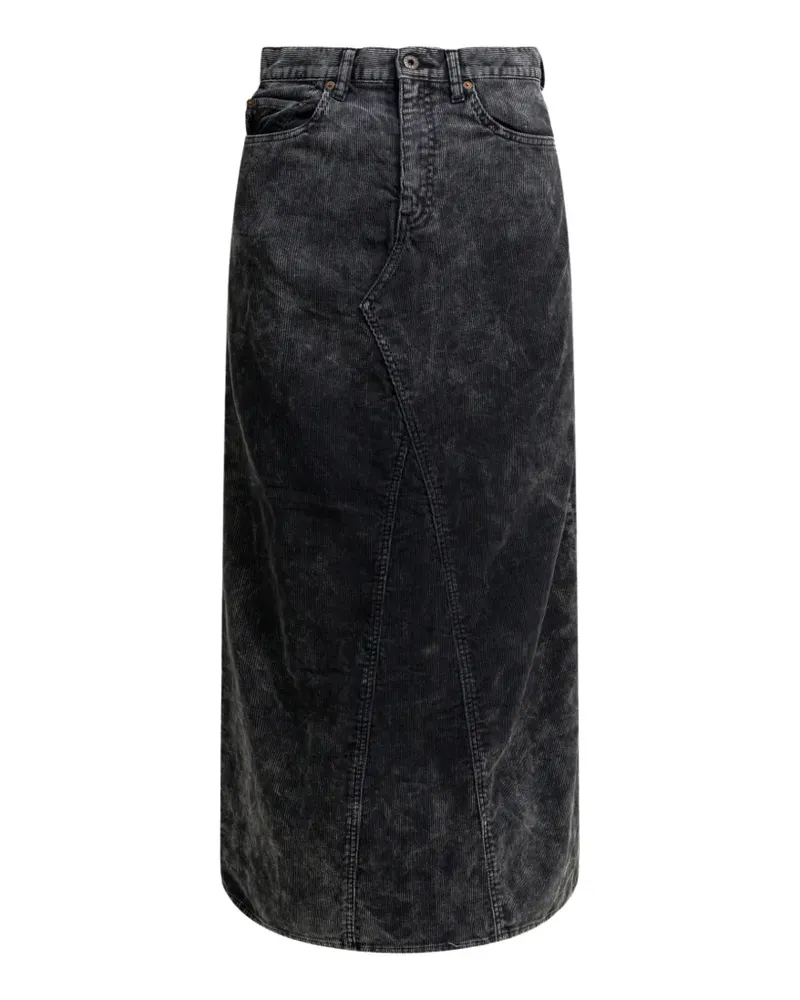 KAPITAL seam detail midi skirt - Schwarz Schwarz