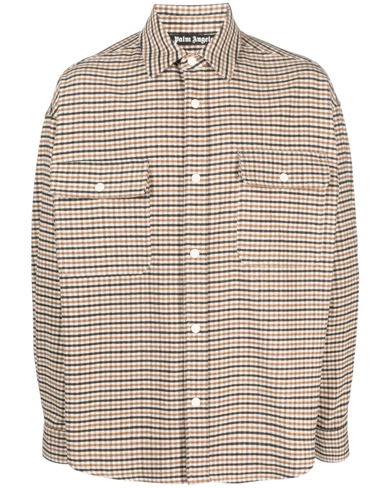 Palm Angels Kariertes Hemd - Braun Braun