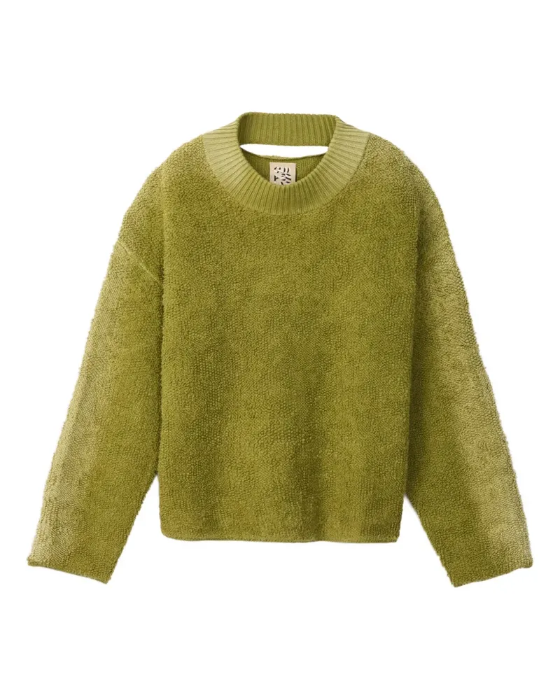 Camper Strukturierter Pullover - Grün Grün