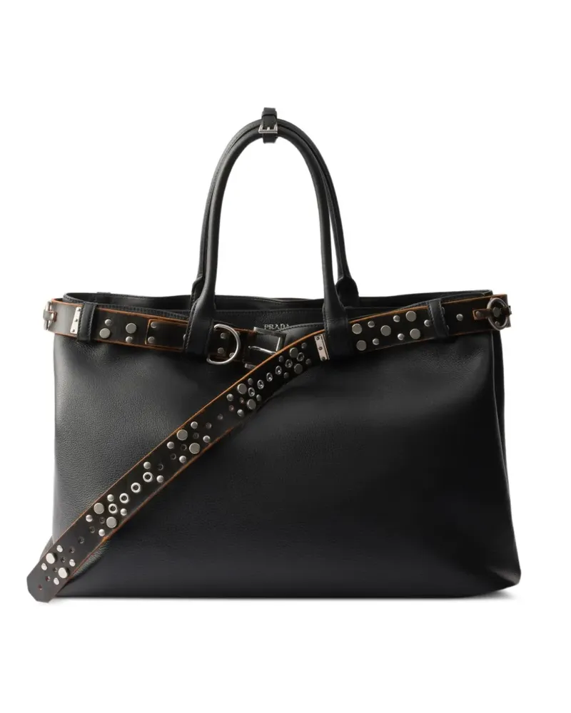 Prada Handtasche mit Schnalle - Schwarz Schwarz