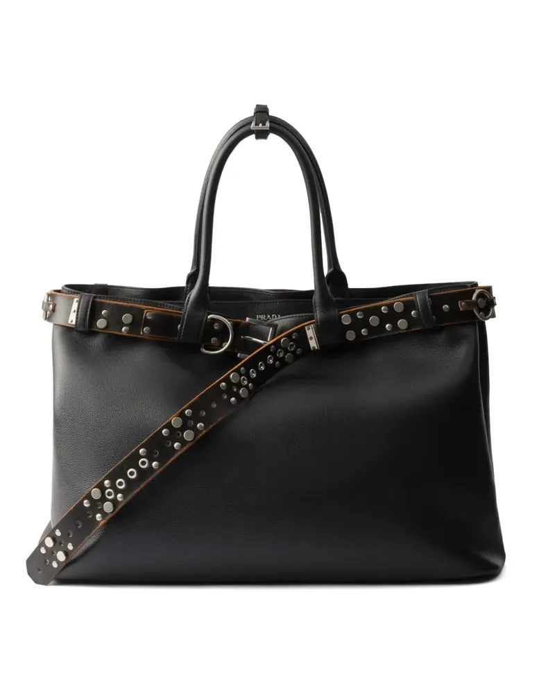 Prada Handtasche mit Schnalle - Schwarz Schwarz