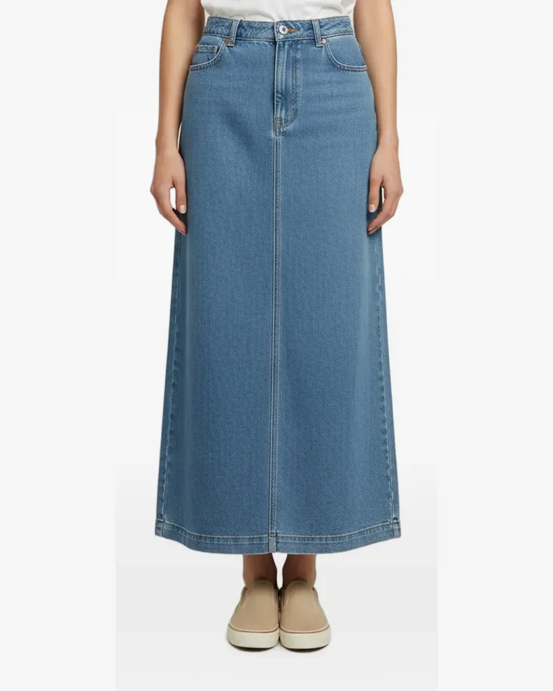 Magda Butrym Maxirock mit hohem Schlitz - Blau Blau