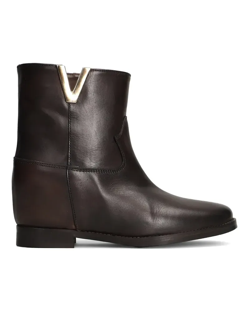 Julie Dee Stiefel mit V-Schild - Braun Braun