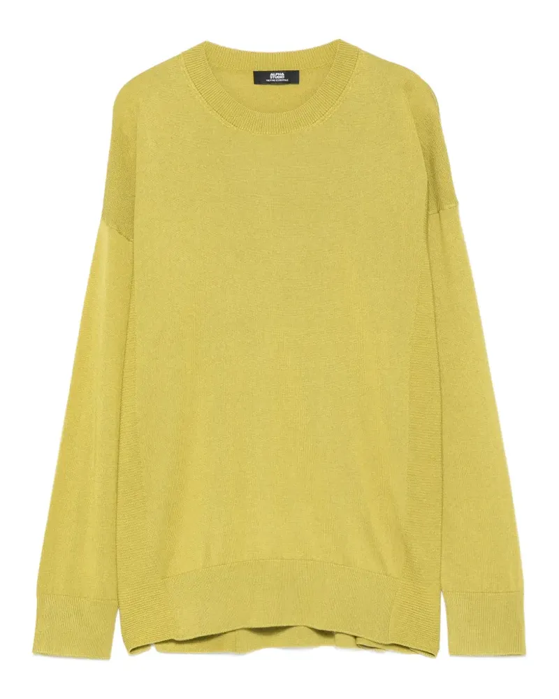 Alpha Studio Pullover mit seitlichem Schlitz - Grün Grün