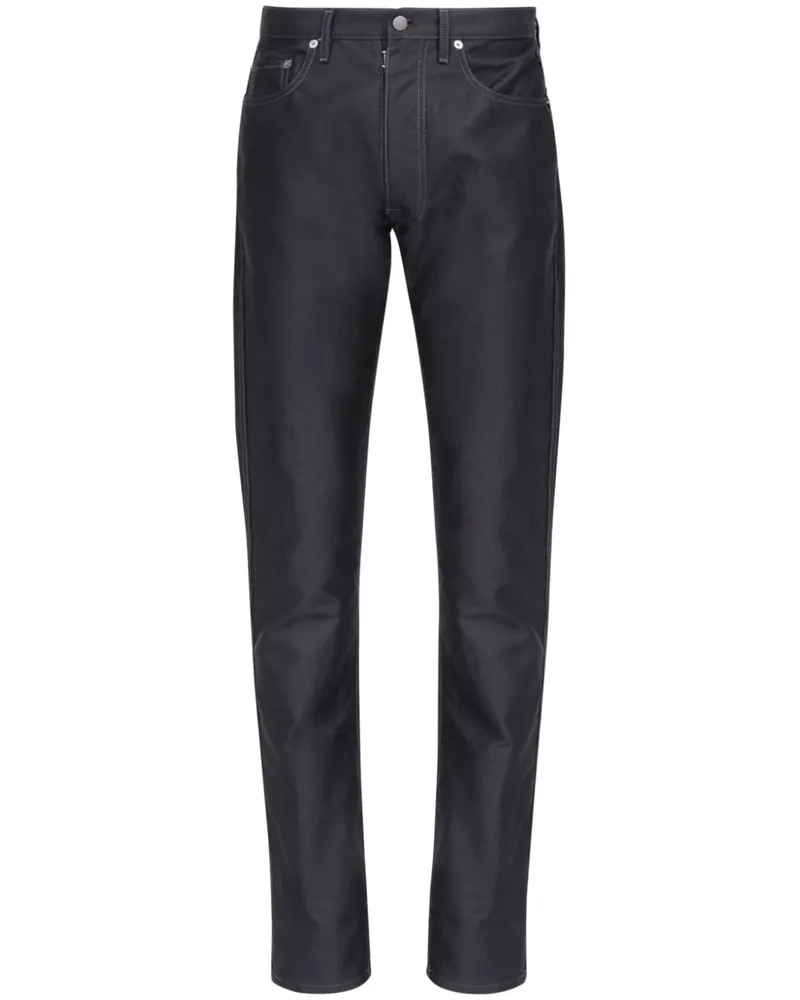 Maison Margiela Hose aus Satin - Schwarz Schwarz