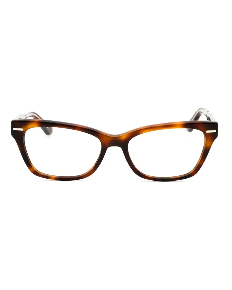 Calvin Klein Cat-Eye-Brille in Schildpattoptik - Braun Braun