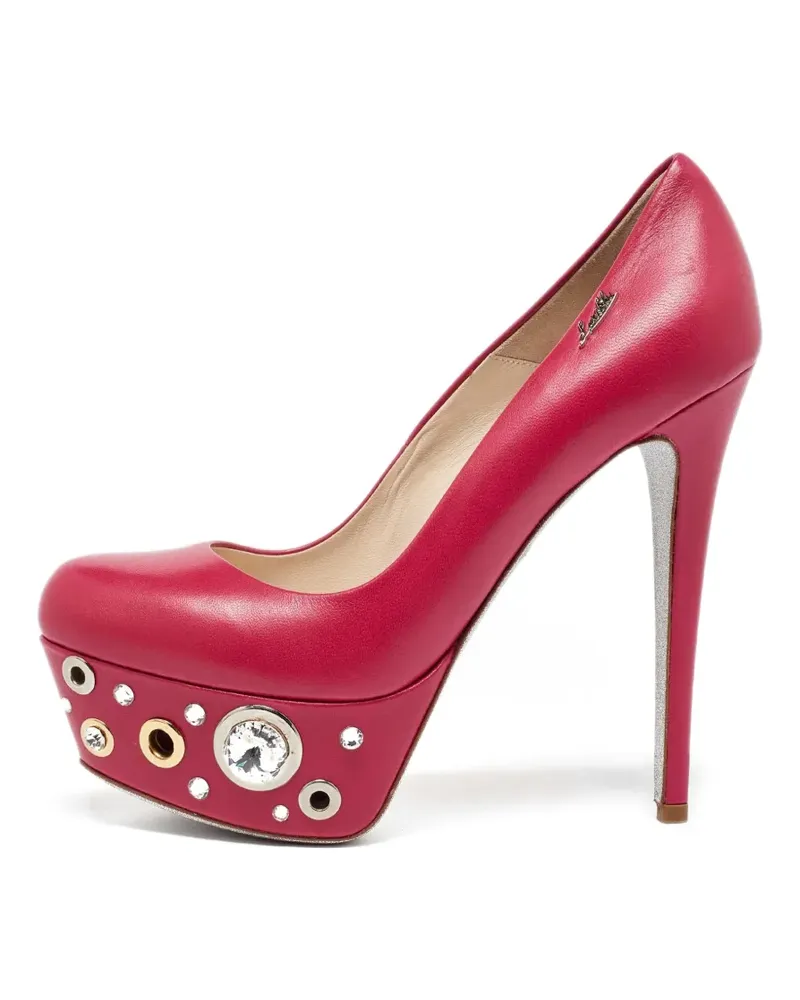 Loriblu crystal-embellished heeled pumps - Rosa Rosa