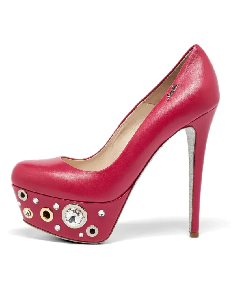 Loriblu crystal-embellished heeled pumps - Rosa Rosa
