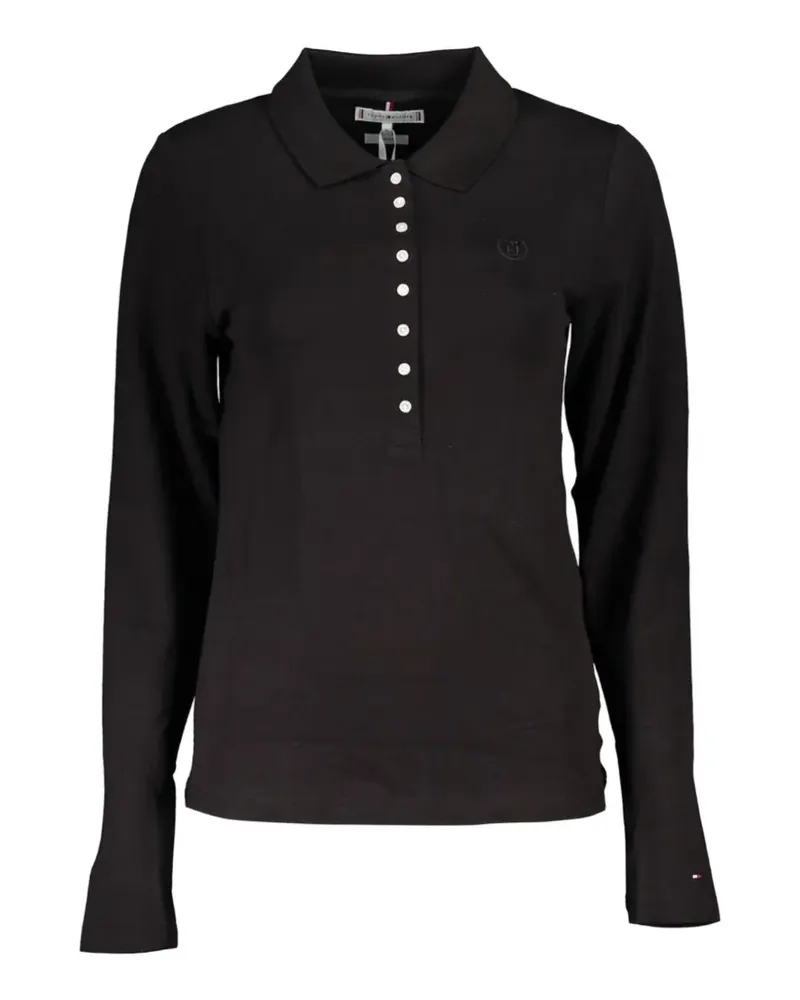 Tommy Hilfiger long-sleeve polo shirt - Schwarz Schwarz