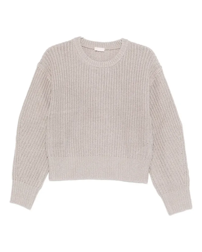Liu Jo lurex-detail sweater - Nude Nude