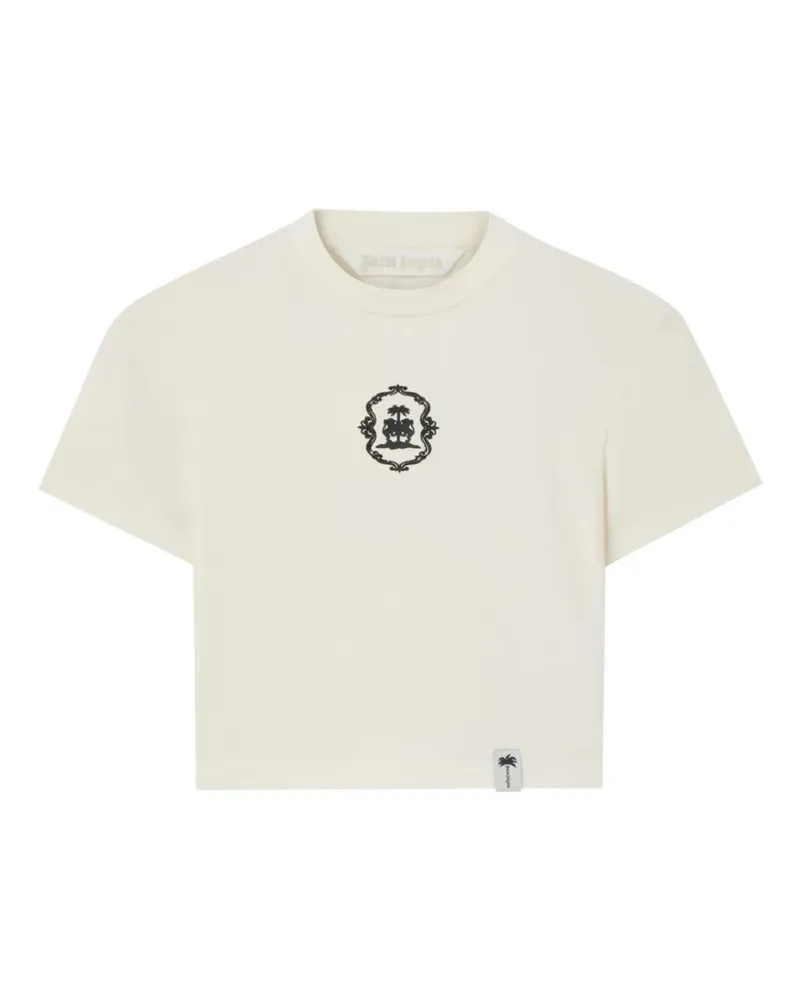 Palm Angels Lions Herald Cropped-T-Shirt - Nude Nude