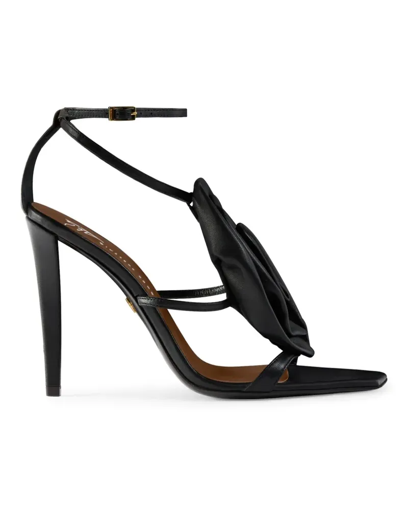 Giuseppe Zanotti Cursed Flower sandal 105 - Schwarz Schwarz