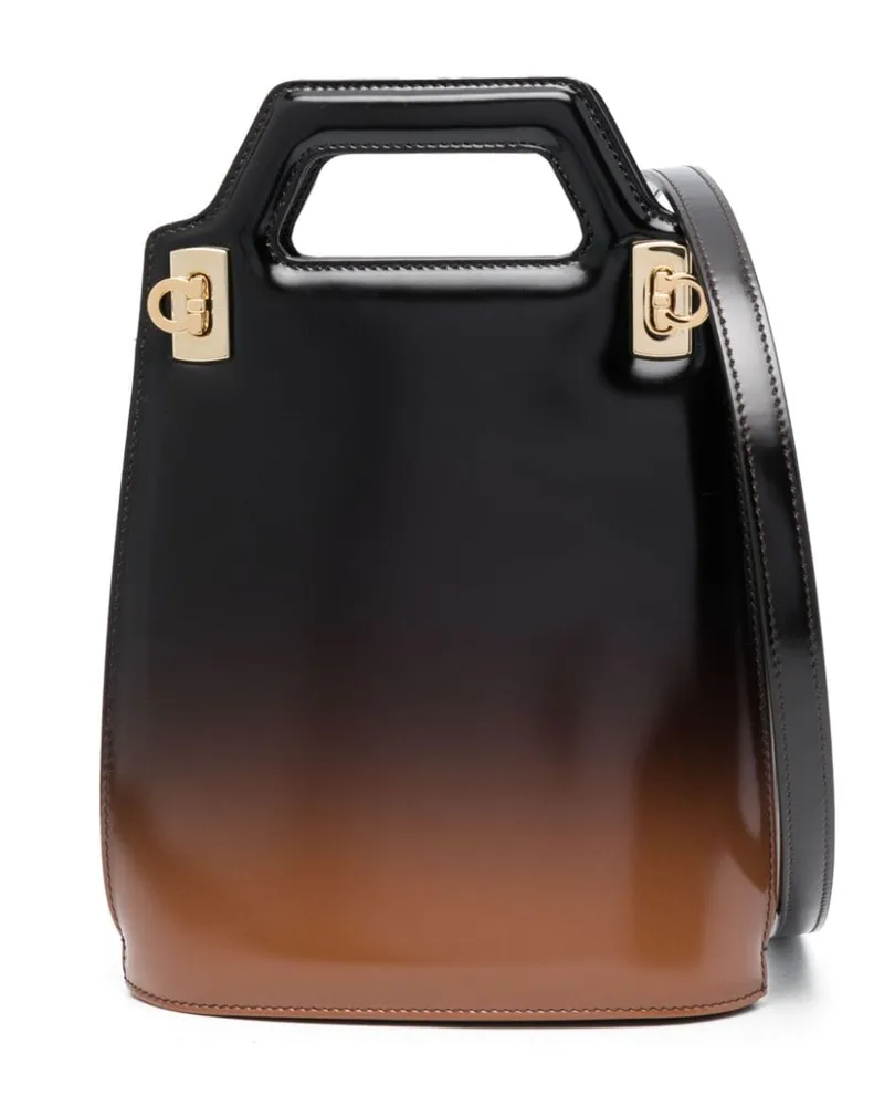 Ferragamo Wanda Handtasche mit Ombre-Effekt Schwarz