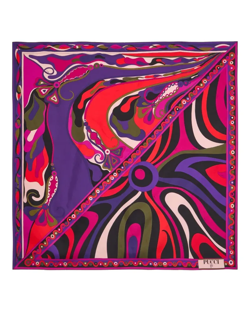 Emilio Pucci abstract-print scarf - Rosa Rosa