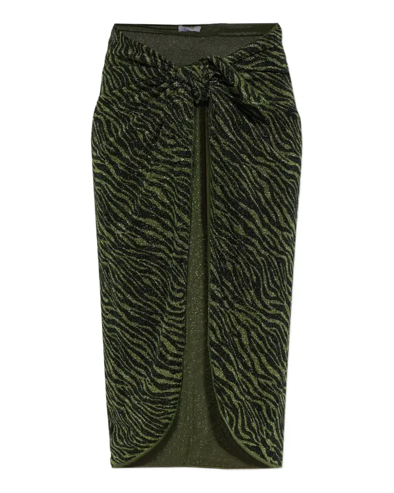 Oséree Pareo mit Zebra-Print - Grün Grün