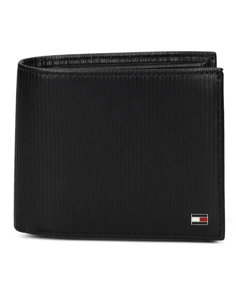 Tommy Hilfiger Geripptes Portemonnaie - Schwarz Schwarz