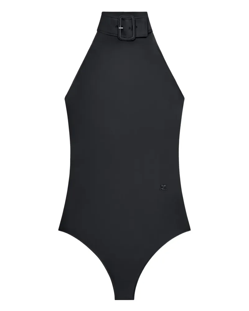 Courrèges Body mit Schnallendetail - Schwarz Schwarz