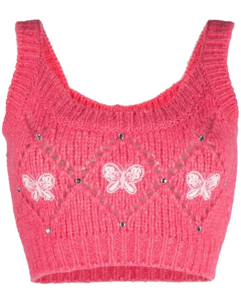 Alessandra Rich Gestricktes Top - Rosa Rosa