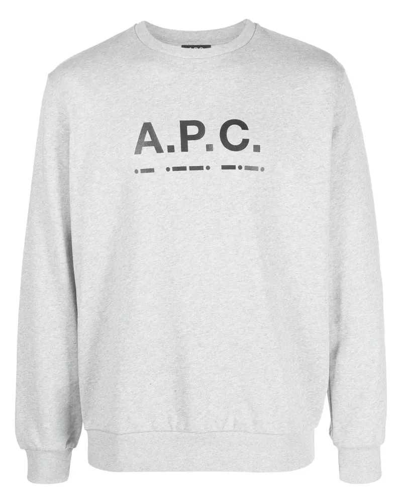 A.P.C. Sweatshirt mit Logo-Print - Grau Grau