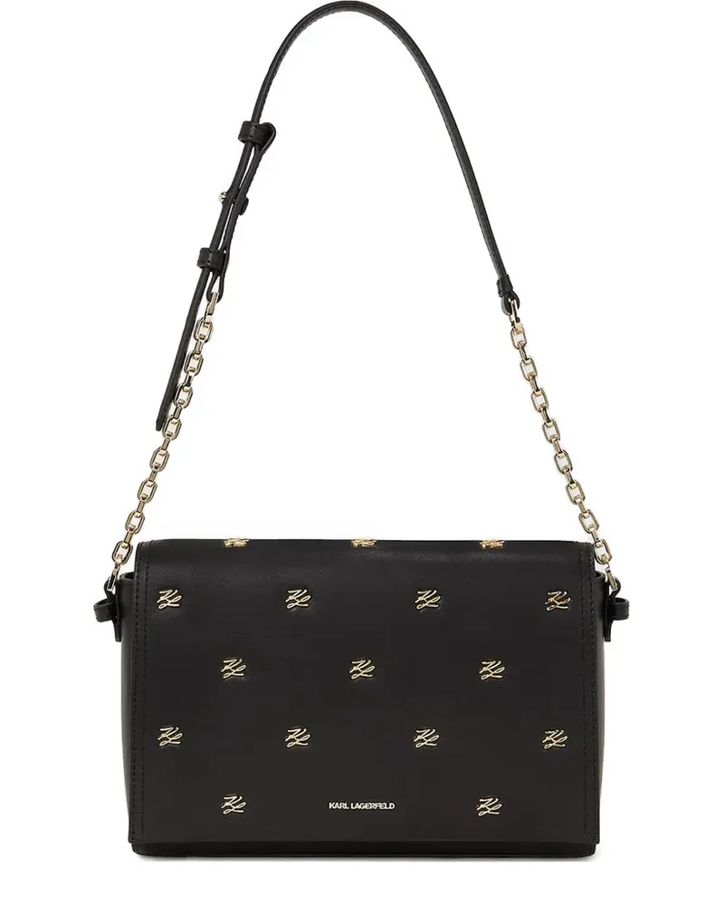 Karl Lagerfeld K/Autograph Schultertasche mit Kette - Schwarz Schwarz