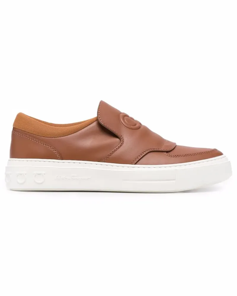 Ferragamo Gancini Slip-On-Sneakers - Braun Braun